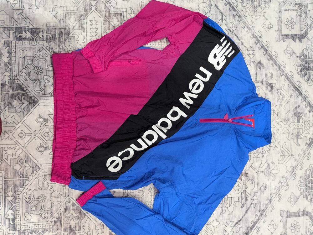 New Balance Neon Quarter Zip Windbreaker Size Small